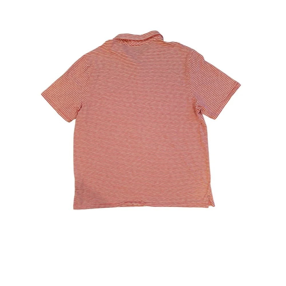Vineyard Vines Mens XL Island Polo Shirt Red White Striped Cotton Short Sleeve‎ - Picture 4 of 9